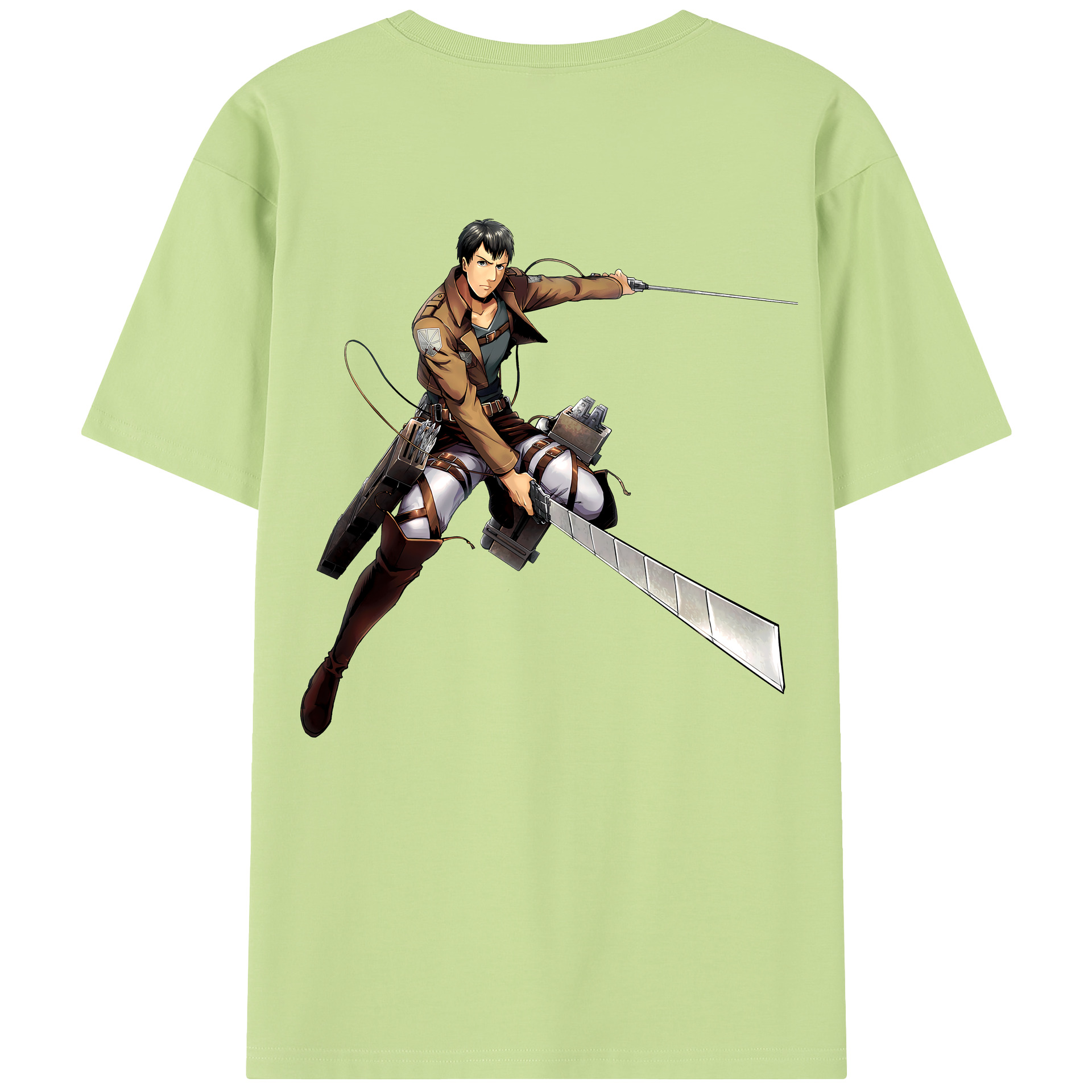 （画像用） 進撃の巨人 ベルトルト・フーバー Attack on Titan Bertholdt Hoover 綿100％半袖Tシャツ（背面プリント）